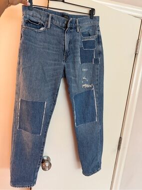 Ralph Lauren Blue Patchwork Boyfriend Jeans